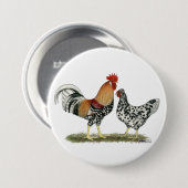 IJslandse kippen Ronde Button 7,6 Cm (Voorkant /achterkant)