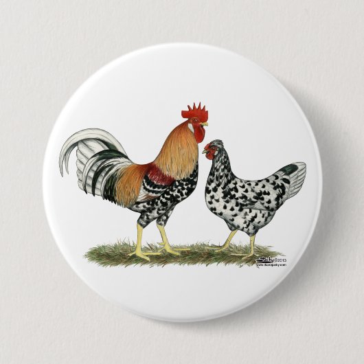 IJslandse kippen Ronde Button 7,6 Cm (Voorkant)