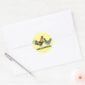 IJslandse kippen Ronde Sticker (Envelop)
