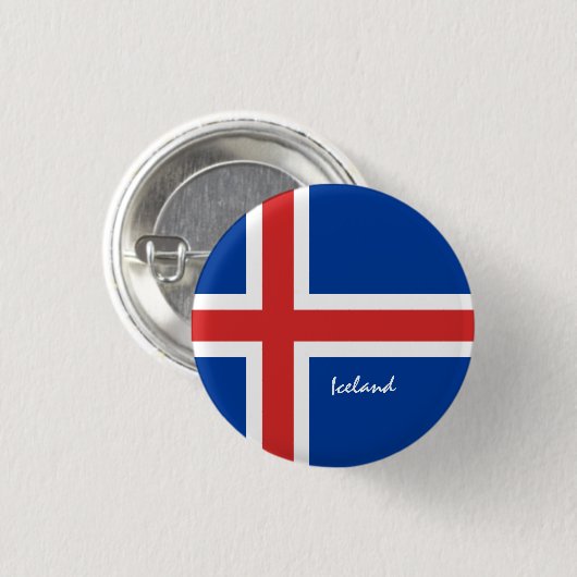 IJslandse knoop, patriottische IJslandse vlag Ronde Button 3,2 Cm (Voorkant /achterkant)