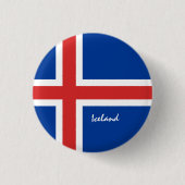 IJslandse knoop, patriottische IJslandse vlag Ronde Button 3,2 Cm (Voorkant)