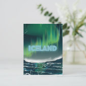IJslandse kunst met noordelijk licht reizen Briefkaart (Staand voorkant)