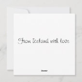 IJslandse landcapwinter Feestdagenkaart (Achterkant)