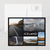 IJslandse landschappen met meervoudige foto-afbeel Briefkaart (Voorkant / Achterkant)