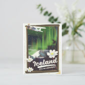 IJslandse  landschapsreisposter Briefkaart (Staand voorkant)