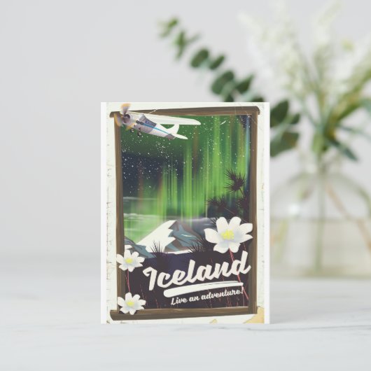 IJslandse  landschapsreisposter Briefkaart (Staand voorkant)