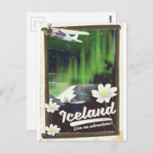 IJslandse  landschapsreisposter Briefkaart (Voorkant / Achterkant)
