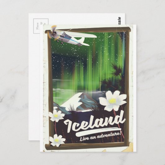 IJslandse  landschapsreisposter Briefkaart (Voorkant / Achterkant)