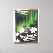 IJslandse landschapsreisposter Canvas Afdruk (Voorkant)
