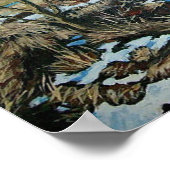 IJslandse lentetkunst met mooie kunst door Pola.B. Poster (Hoek)