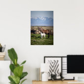 IJslandse merrie en veulen Poster (Thuiskantoor)