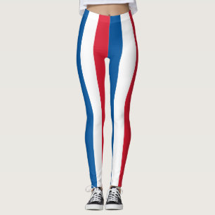 IJslandse nationale vlagkleuren verticale strips Leggings