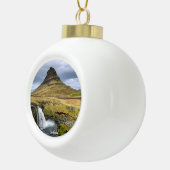 IJslandse natuur - keramische keramiekversiering Bal Ornament (Rechts)