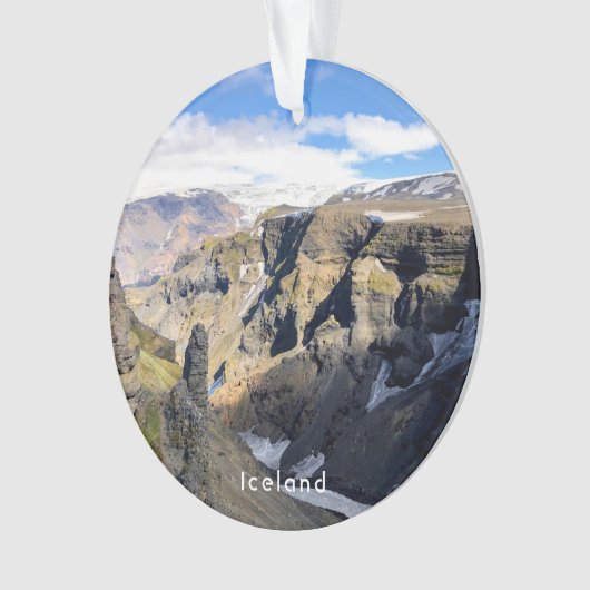 IJslandse natuur - keramische versiering Ornament (voorkant)