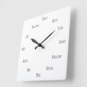 IJslandse nummers die  taal leren Vierkante Klok (Hoek)