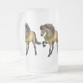 IJslandse Paard Kerstmis Matglas Bierpul (Voorkant links)
