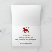 IJslandse Paard Sterren Vrolijk Kerstfeest Feestdagen Kaart (Binnen)