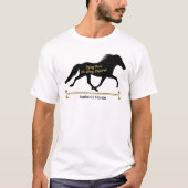 IJslandse Paard Vliegend Pace Silhouette Custom T-shirt (Voorkant)