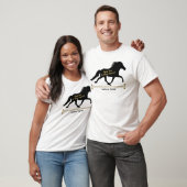 IJslandse Paard Vliegend Pace Silhouette Custom T-shirt (Unisex)