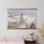 IJslandse paarden | Blonduos, IJsland Hangend Wandkleed (Slaapkamer)