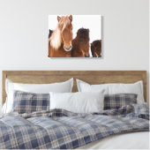 IJslandse paarden Canvas Afdruk (Insitu (Slaapkamer))