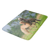 IJslandse paarden die spelen en fokken Badmat (Gekanteld)