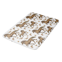 IJslandse paarden en bloemen van 1930 Badmat