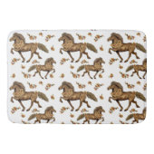 IJslandse paarden en bloemen van 1930 Badmat (Voorkant)