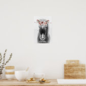 IJslandse paarden- en Floral Crown - Gepersonalise Poster (Keuken)