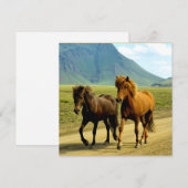 IJslandse paarden Feestdagenkaart (Voorkant / Achterkant)