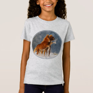 IJslandse paarden Foal Play Snow Funny - voor meis T-shirt