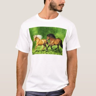 IJslandse paarden genaamd het dromen team T-shirt