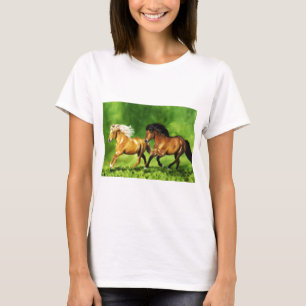 IJslandse paarden genaamd het dromen team T-shirt