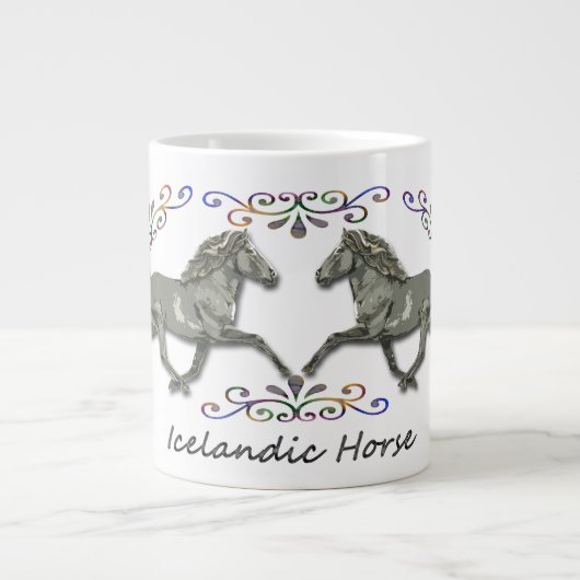  IJslandse paarden Grote Koffiekop (Voorkant)