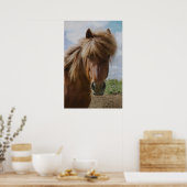 IJslandse paarden III Poster (Keuken)
