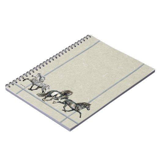 IJslandse paarden in beweging Notitieboek (Linkerzijde)