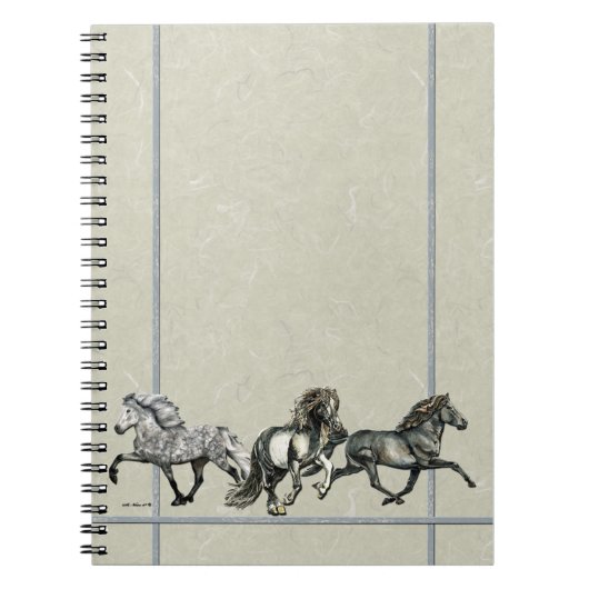 IJslandse paarden in beweging Notitieboek (Voorkant)