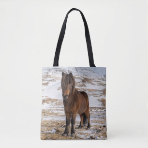 IJslandse Paarden in de Winter Tote Bag