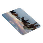 IJslandse Paarden in Sneeuw Magneet (Rechterzijde)