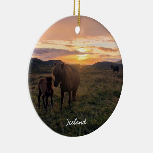 IJslandse paarden - Keramisch Ornament (Rechts)