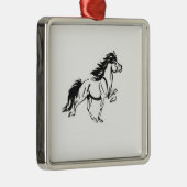 IJslandse paarden Metalen Ornament (Rechts)