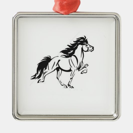 IJslandse paarden Metalen Ornament (Voorkant)