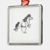 IJslandse paarden Metalen Ornament (Links)