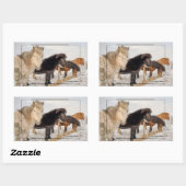IJslandse paarden Rechthoekige Sticker (Vel)