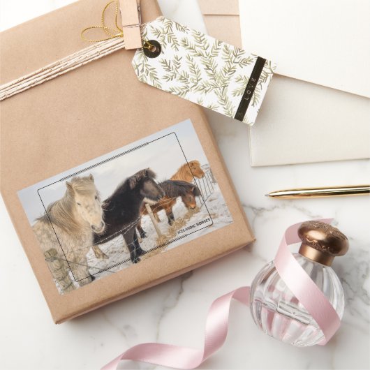 IJslandse paarden Rechthoekige Sticker (Geschenken)