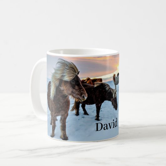 IJslandse Paarden SJABLOON Koffiemok (Voorkant links)