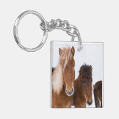 IJslandse paarden Sleutelhanger (Voorkant Links)