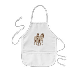 IJslandse paarden spreken Kinder Schort