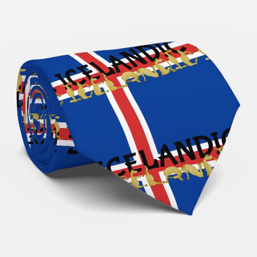 IJslandse paarden Stropdas (Opgerold)