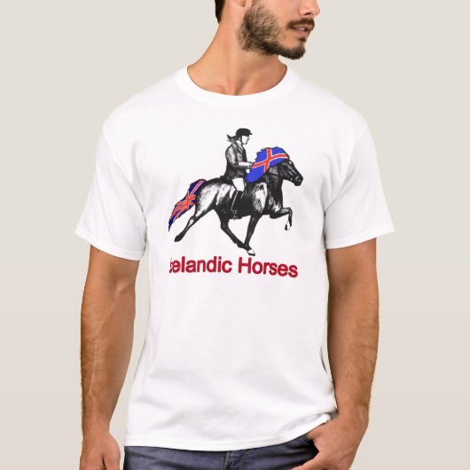 IJslandse paarden T-shirt (Voorkant)